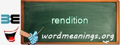 WordMeaning blackboard for rendition